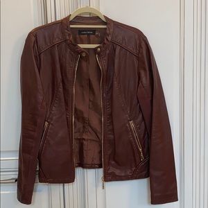 Ivanka Trump brown leather jacket